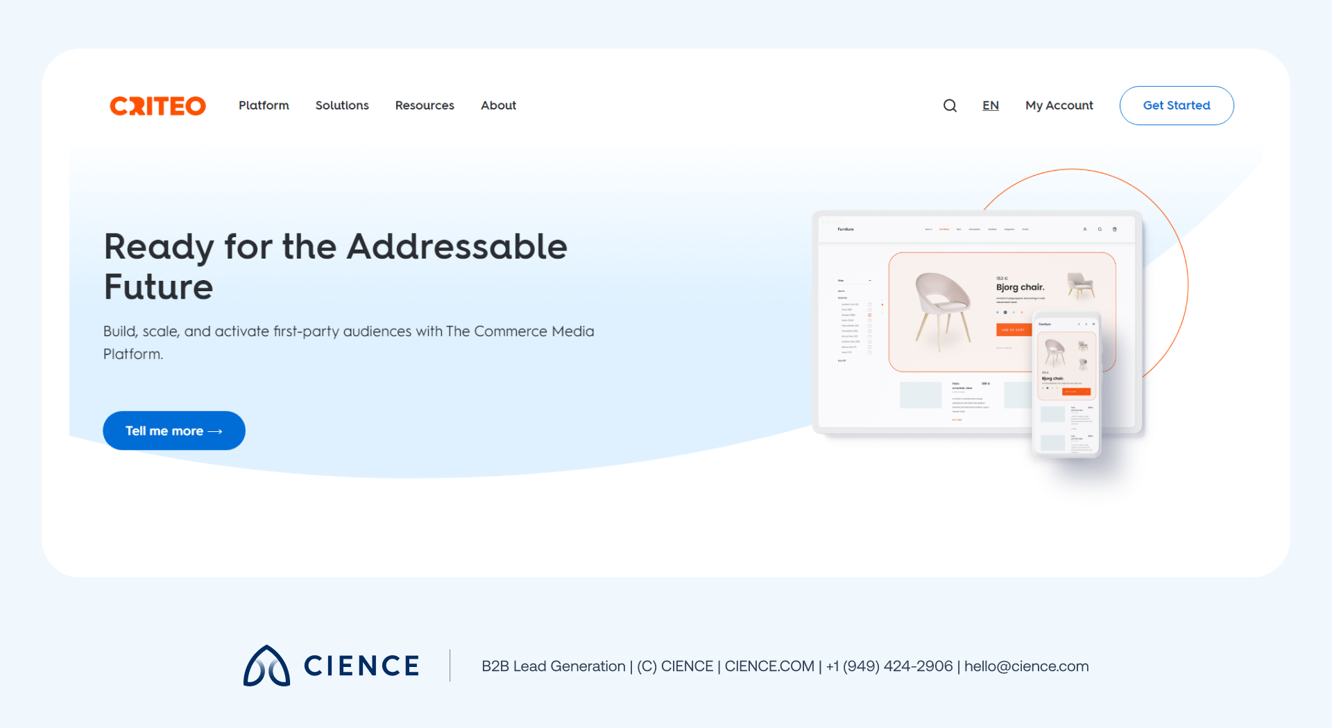 Criteo Commerce Media Platform for personalized programmatic advertising and dynamic creative optimization